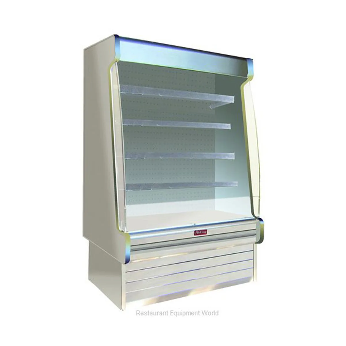 Howard-McCray R-OD35E-4S-S-LED 51'' Vertical Dairy Open Air Merchandiser, Stainless Steel, Remote