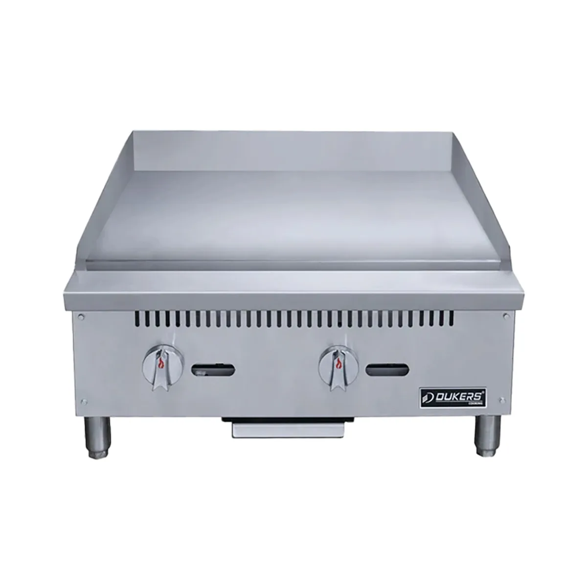 Dukers Appliance Co DCGMA24 24" Countertop Manual Gas Griddle, 1" Steel Plate, 60.000 BTU