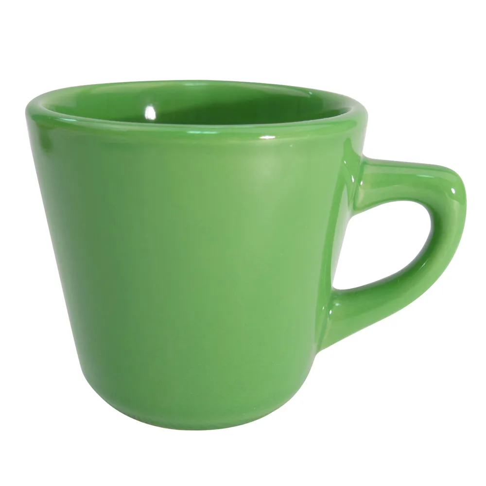 CAC China LV-1-G - Las Vegas Green Stoneware Coffee Cup 7.5 oz (3¼" Dia x 3" H) Oven Safe - 1 Dozen