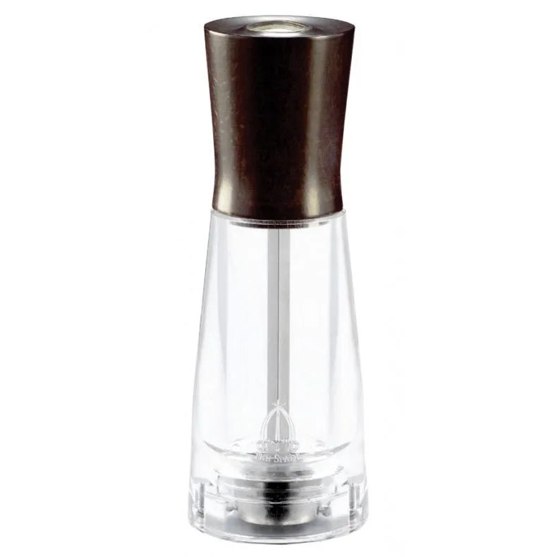 Omcan USA 43670 - TRE SPADE Tosca Pepper Mill, 6" Tall, Italian Beech Wood & Acrylic Base
