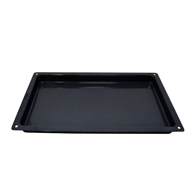 Omcan USA 44364 Roasting Pan – GN 1/1 Size 21" x 13" x 1" Deep, 1mm Thick Granite Enamel