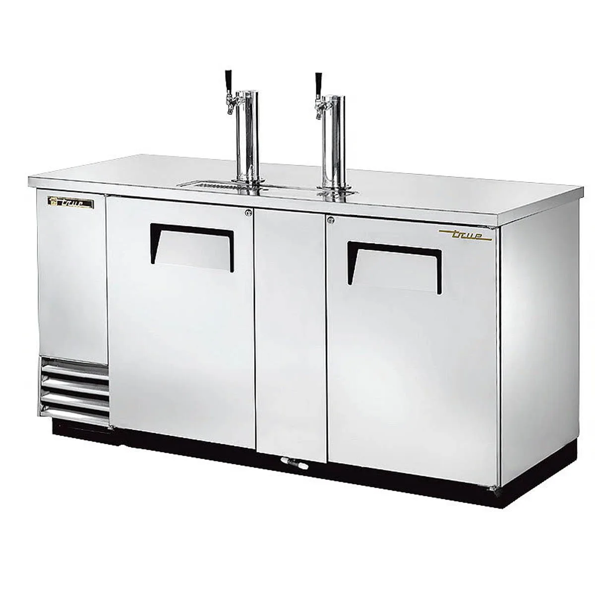 True TDD-3-S-HC 69" Solid Door Direct Draw Beer Dispenser with 2 Taps & 3 Keg Capacity
