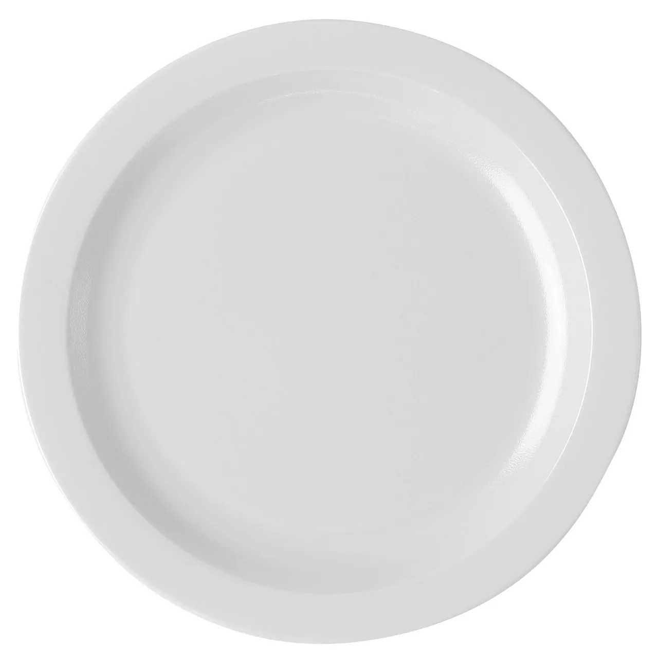 Cambro 10CWNR148 Plate, 10‑Inch White Polycarbonate, Narrow Rim, Scratch‑Resistant Finish, NSF