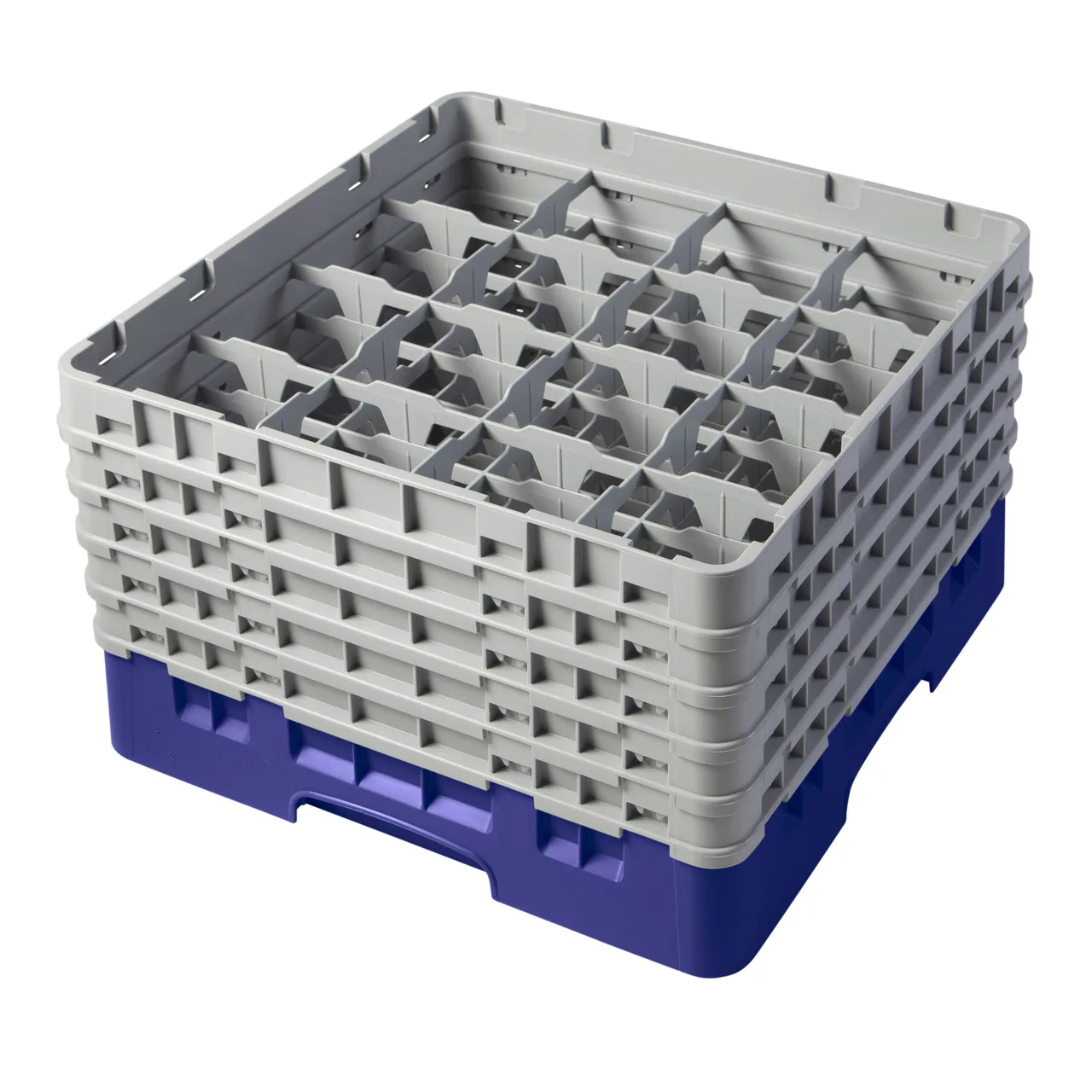 Cambro 16S958186 Camrack Glass Rack, Navy Blue, Full Size, 19-3/4" x 19-3/4", 16 Compartments
