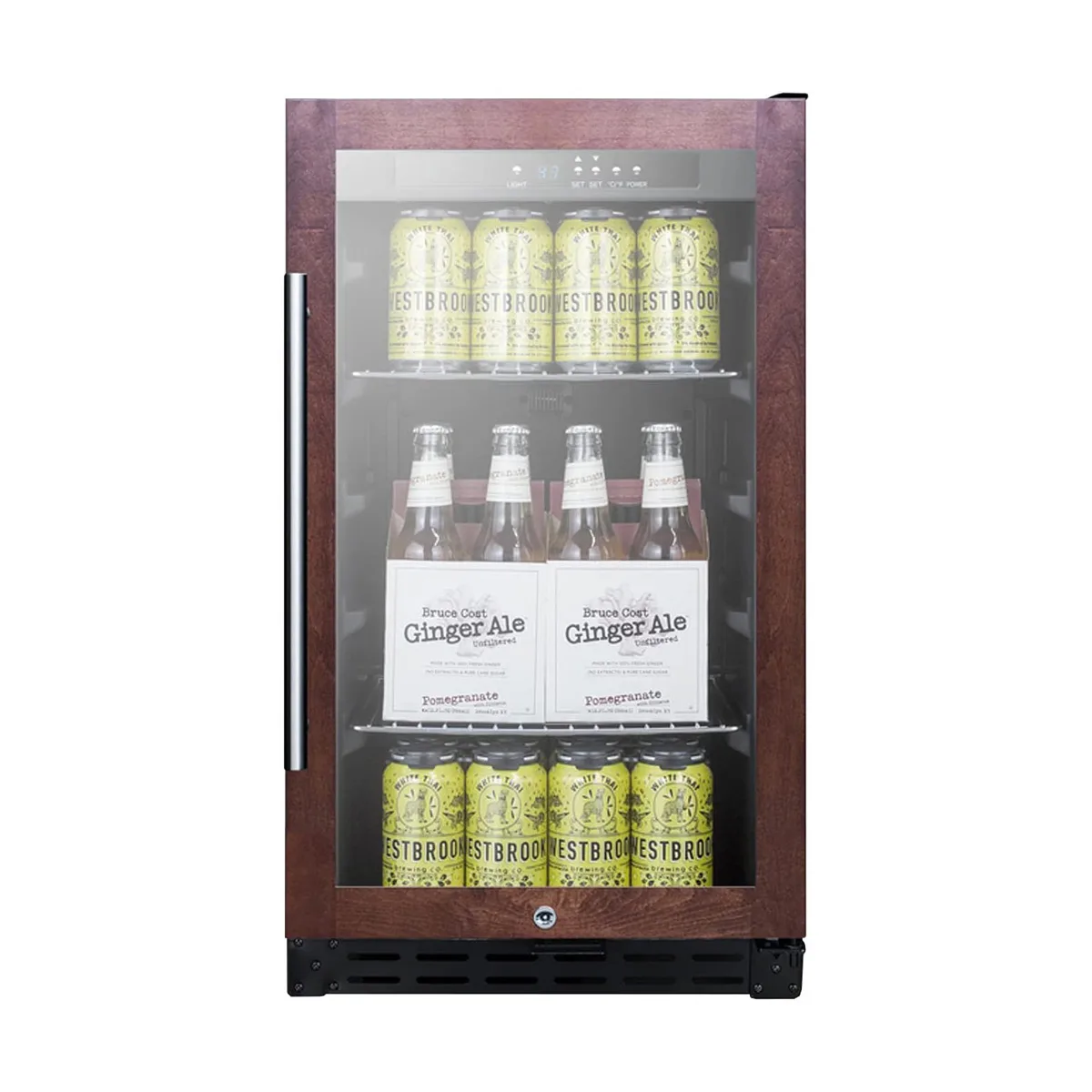 Summit SCR1841BPNRADA 17" Panel-Ready Glass Door Beverage Merchandiser, 2.7 cu. ft.