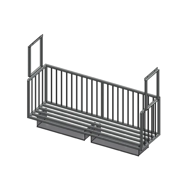 John Boos ALMBR-8C Aluminum Ceiling Mounted Meat Boat Rack - 96" x 20"