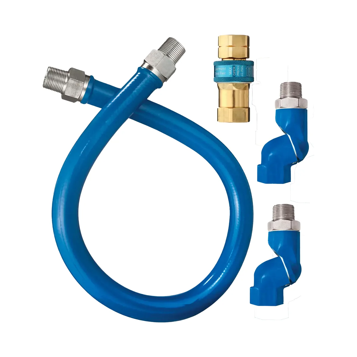 Dormont 1650BPQ2S36 SnapFast 36" Moveable Gas Connector Kit w/ Double Swivel MAX, 1/2" Dia
