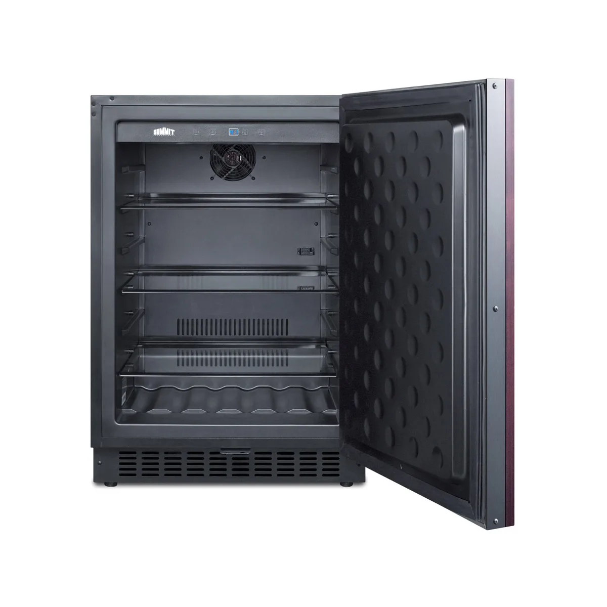 Summit SPR627OSIF 24" Built-in or Freestanding Outdoor Refrigerator in Black, Panel Ready Door, 4.6 cu. ft.