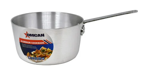Omcan USA 43343 Sauce Pan, 2.5 Qt Aluminum Cookware, Lightweight Commercial-Grade, Perfect for Sauces
