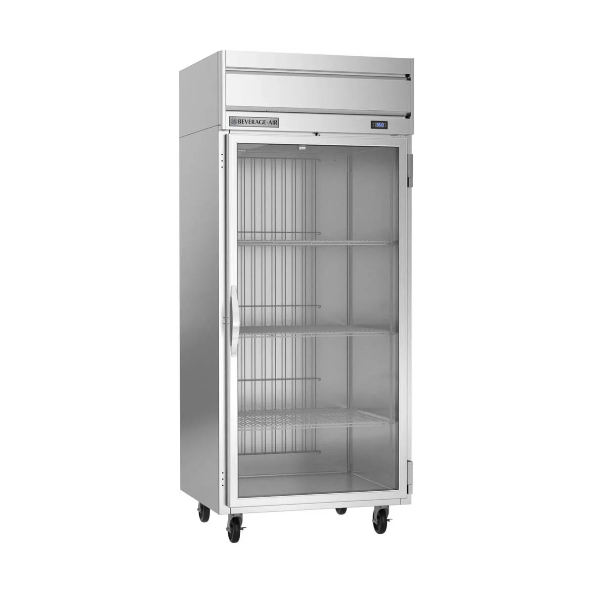 Beverage Air HRS1WHC-1G 35" 1-Section Wide Reach-In Refrigerator w/ Glass Full Door, Top Mounted, 1/4 hp, 31 cu. ft.