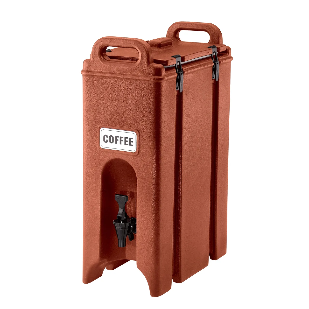 Cambro 500LCD402 Camtainer Beverage Dispenser, 4‑3/4‑Gallon, Red, 9x16‑1/2x24‑1/4 in, NSF Plastic