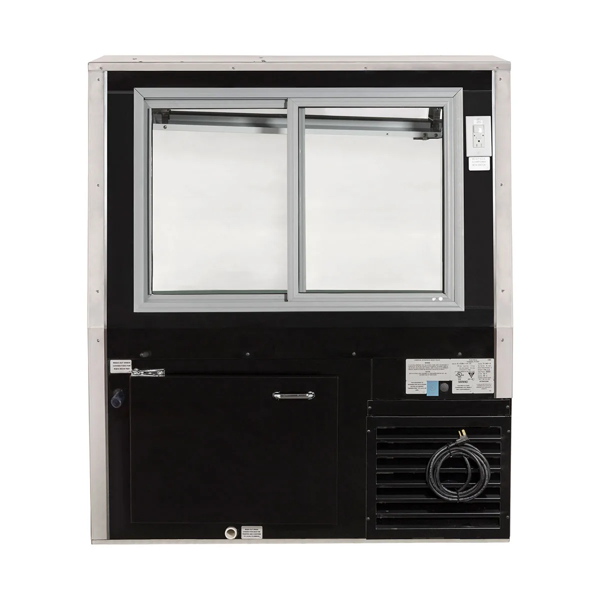 Howard-McCray SC-CFS34N-6-BE-LED 72" Flat Refrigerated Seafood Display Case, Black
