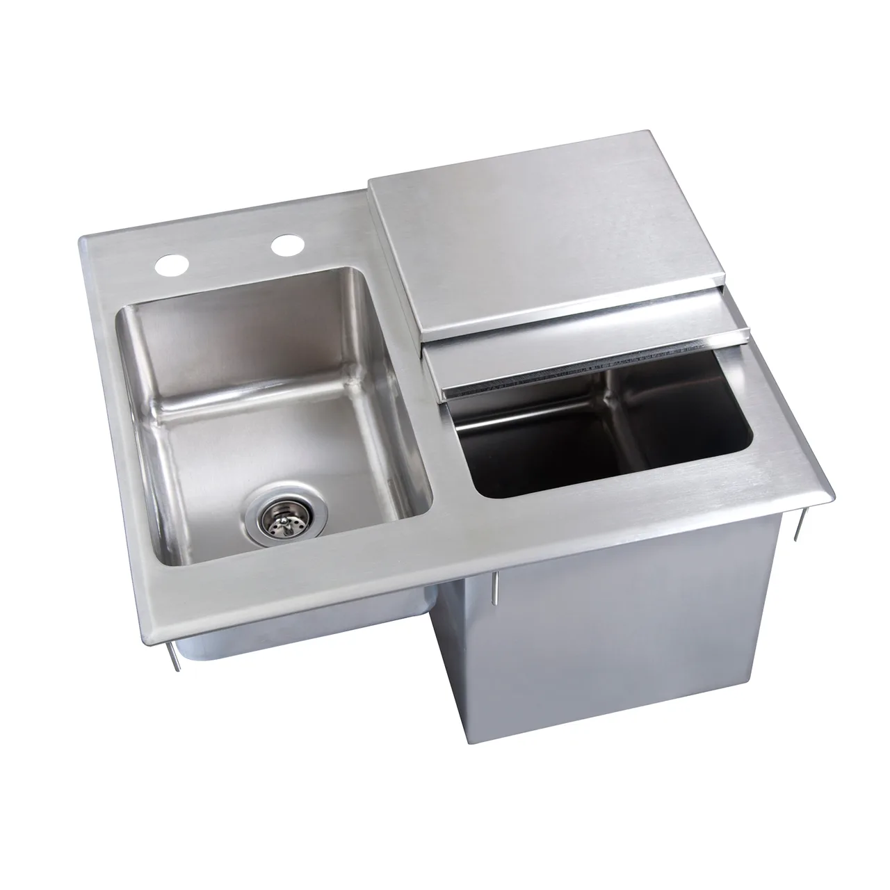 BK Resources BK-DIBHL-2118 21" Drop-In Ice Bin with Sink