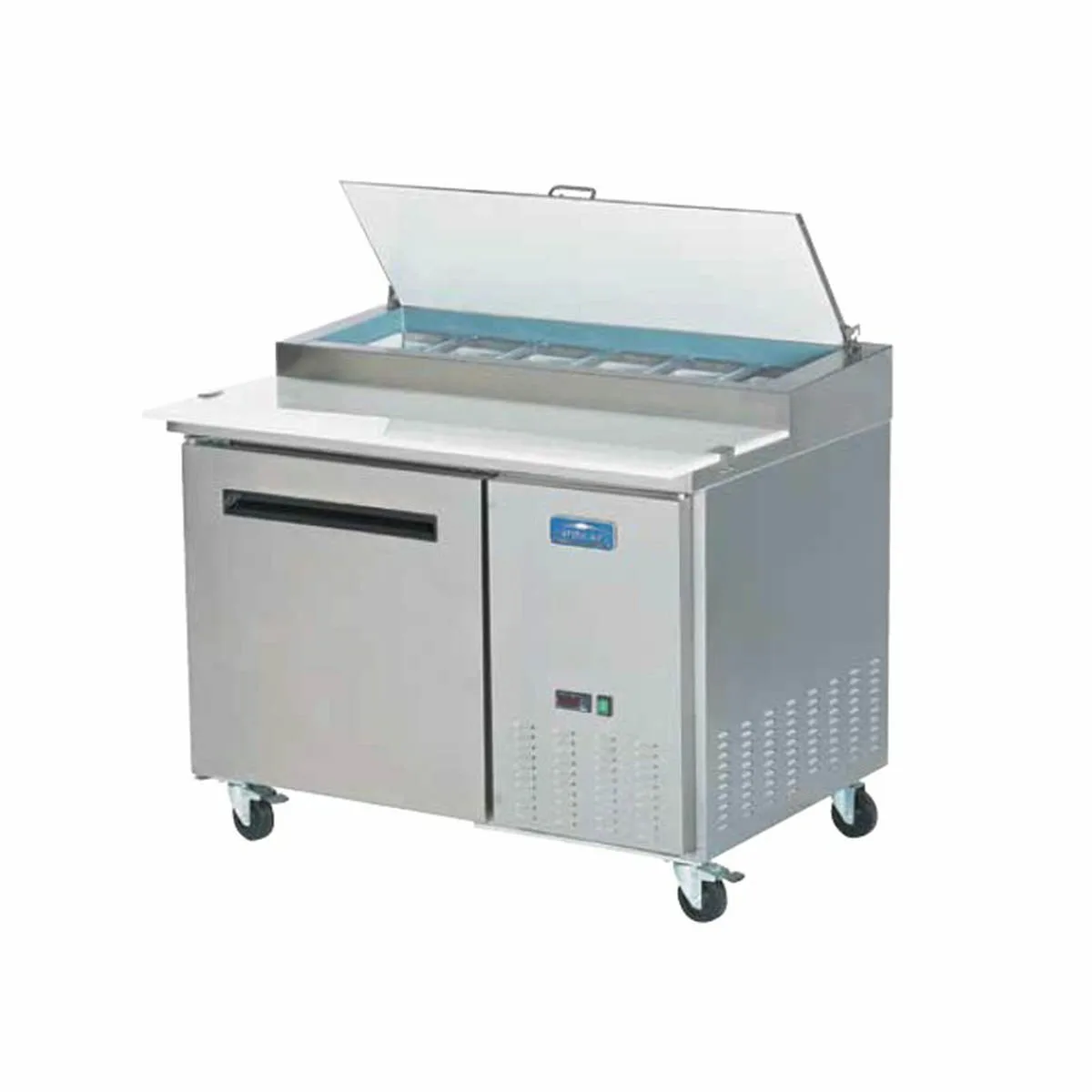 Arctic Air APP48R 47" 1-Section Refrigerated Pizza Prep Table w/ 1 Door, (6) 1/3 Size Pans
