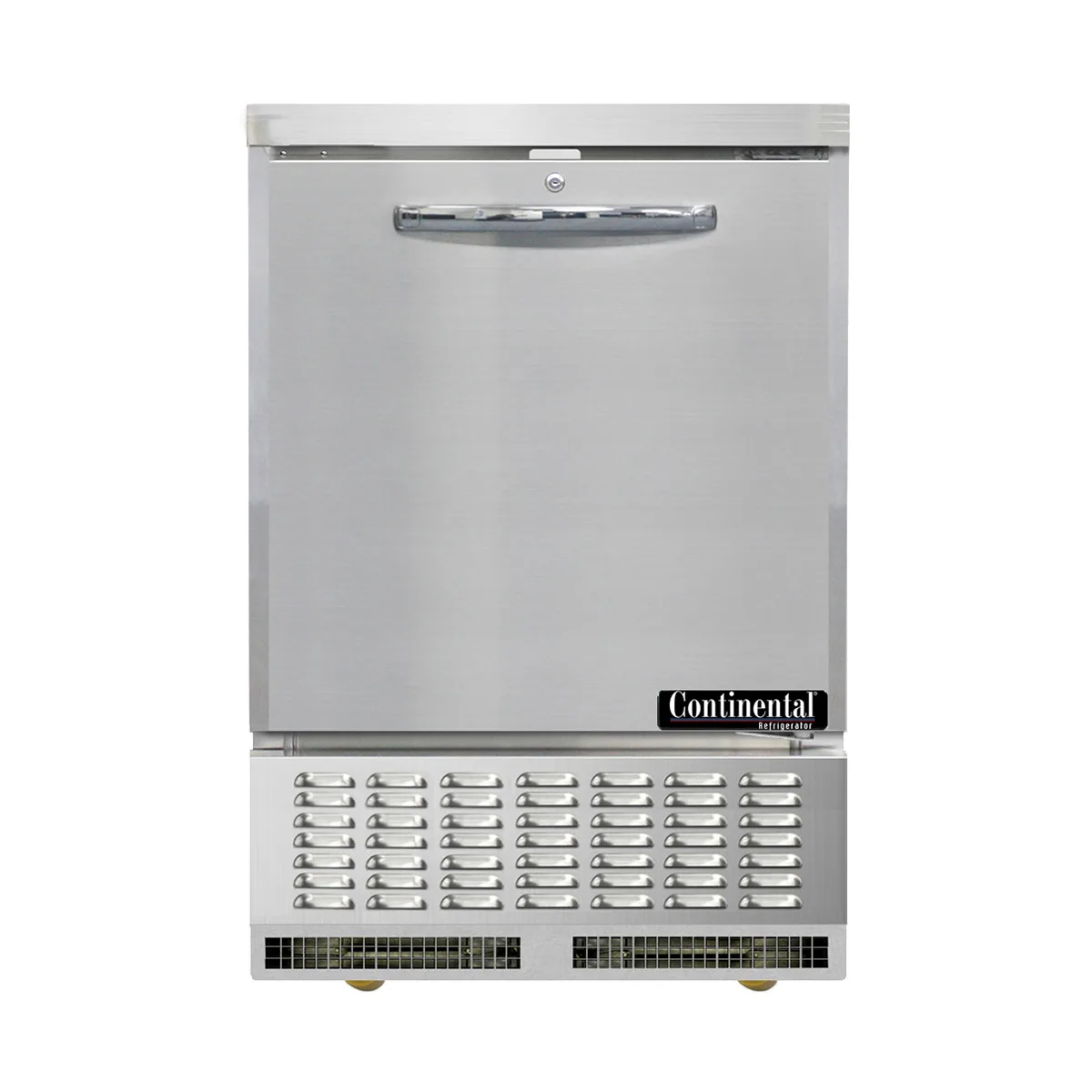 Continental Refrigerator UC24N 24" 1-Door Undercounter Fridge, Stainless Steel Exterior, Front Breathing, 4.8 cu. ft.