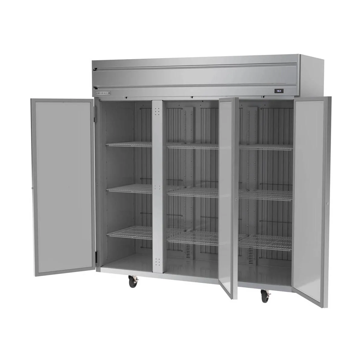 Beverage Air HRP3HC-1S 78" 3-Section Reach-In Refrigerator w/ 3 Solid Full Doors, Top Mounted, 1/3 hp, 71.5 cu. ft.