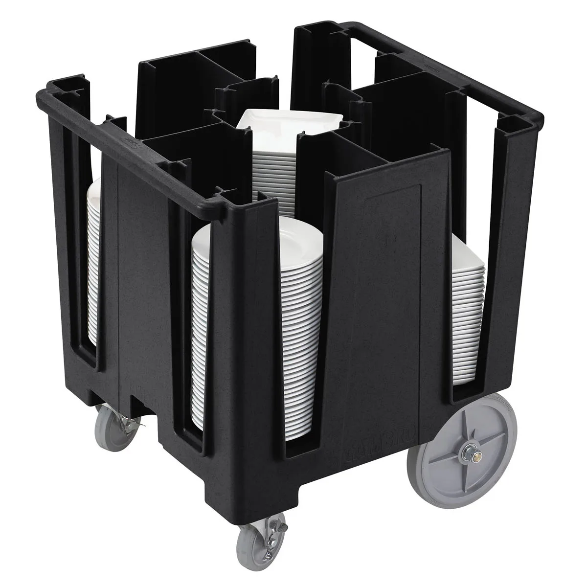 Cambro DCS950110 Black Versa Dish Caddy, 5 Column, 30-39 Height, Polyethylene, 225-300 Plates