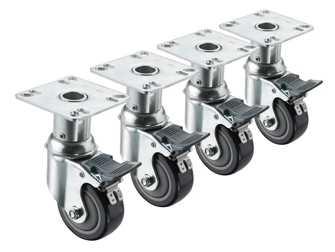 Krowne 28-114S Krowne Adjustable Height Plate Caster, 6" To 7" Height Adjustment