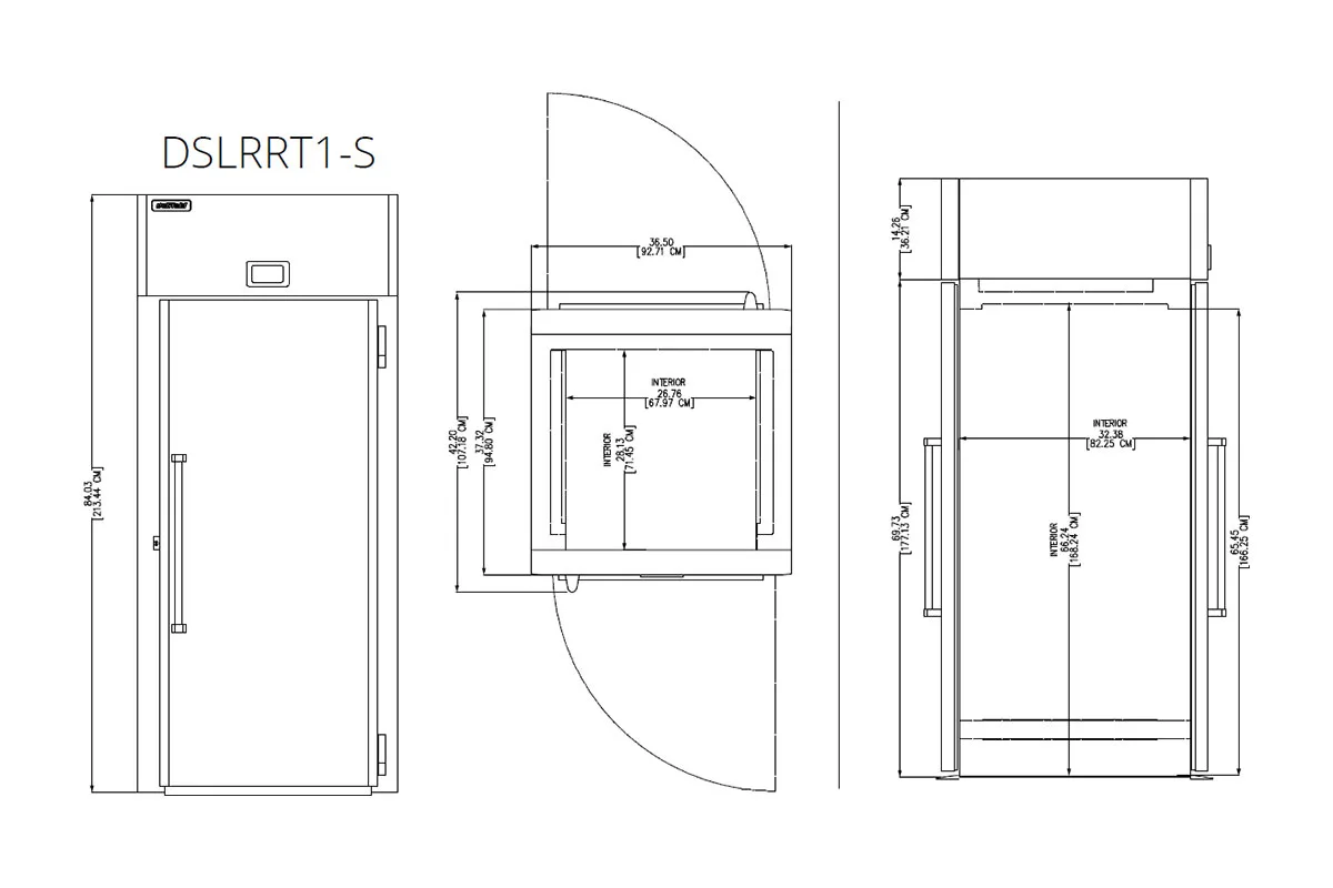 Delfield DSLRRT1-S 36" One Solid Door Roll-Thru Refrigerator, 38.69 cu. ft.