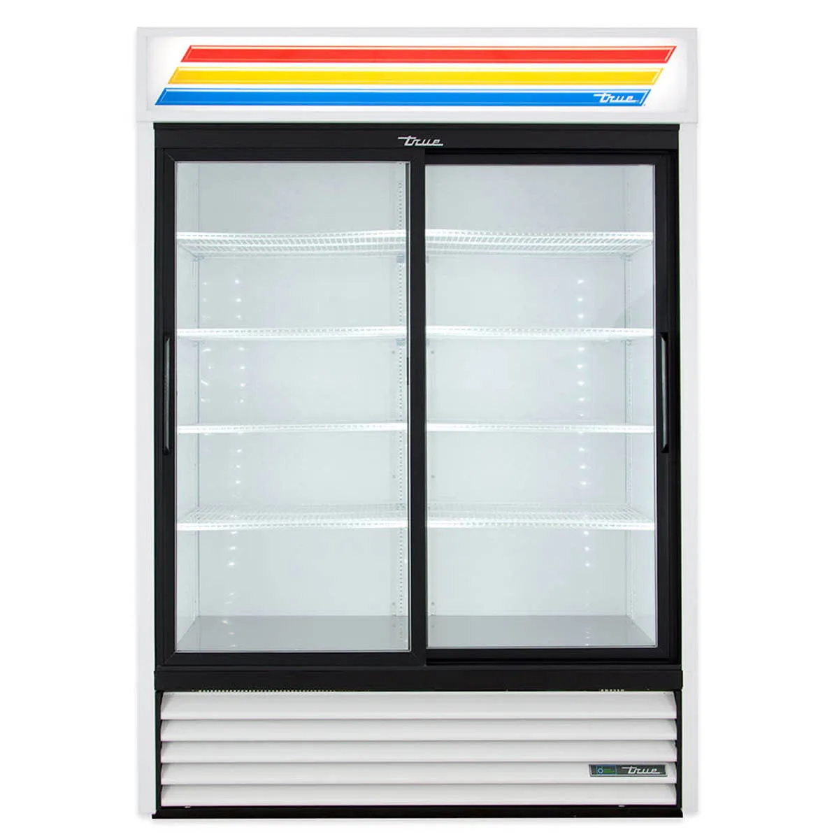 True GDM-47RL-HC-LD 54" 2-Section Rear-Load Glass Sliding Door Refrigerated Merchandiser