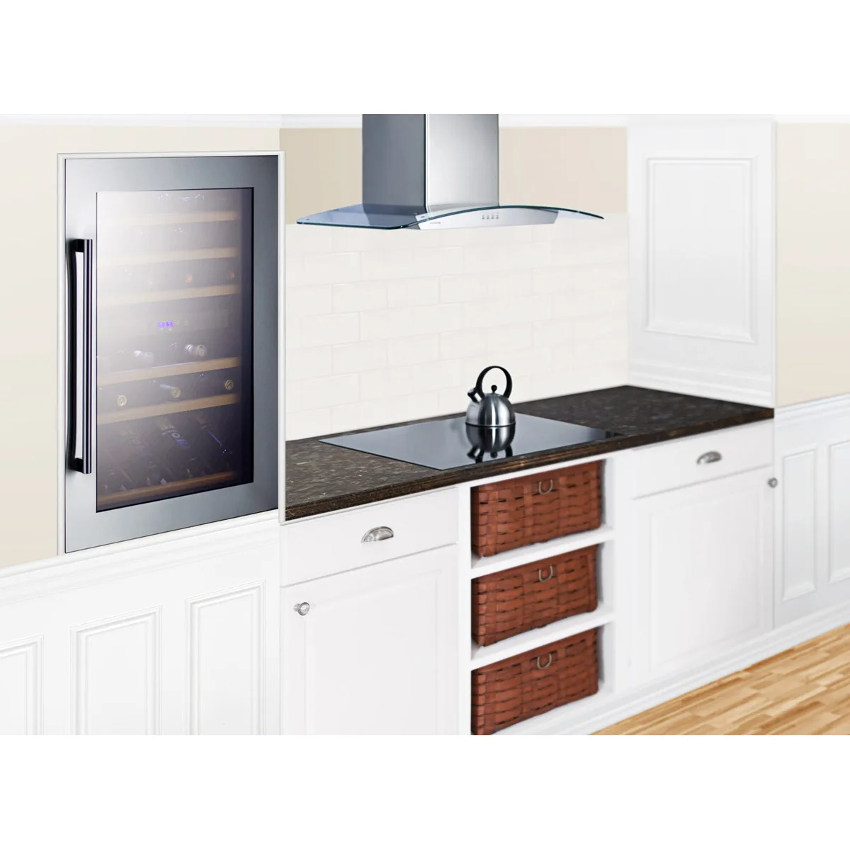 Summit VC60D 23" Glass Door Wine Refrigerator, Dual Temperature, 51 Bottles