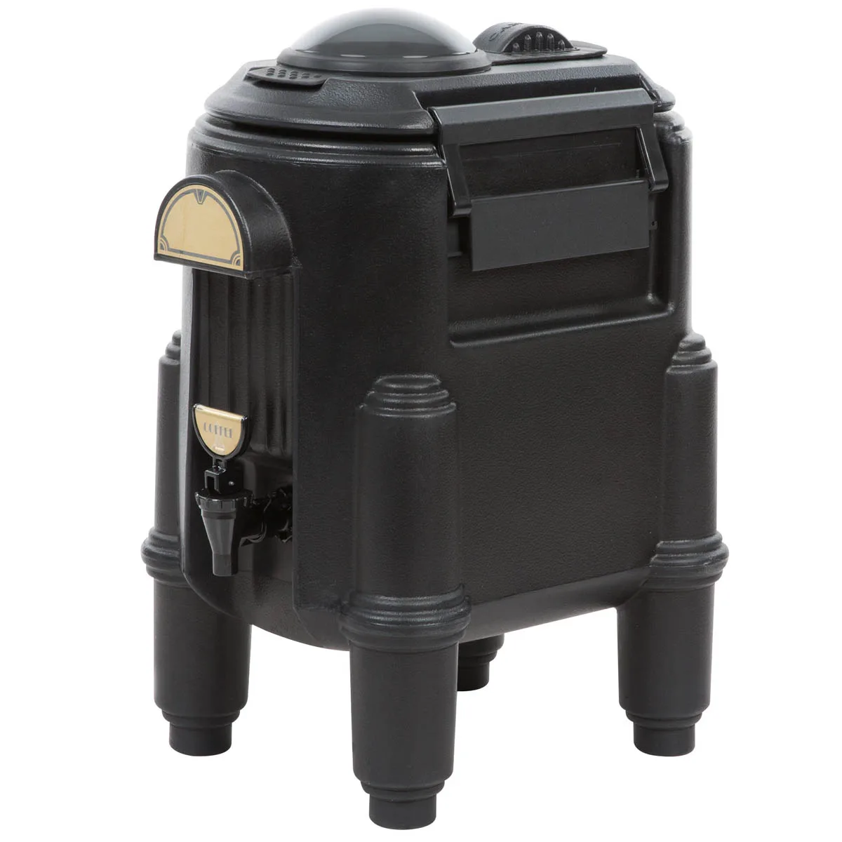 Cambro CSR3110 Camserver 3‑Gallon Insulated Dispenser, Black Plastic 13.25"W x 18.25"D x 23.5"H NSF