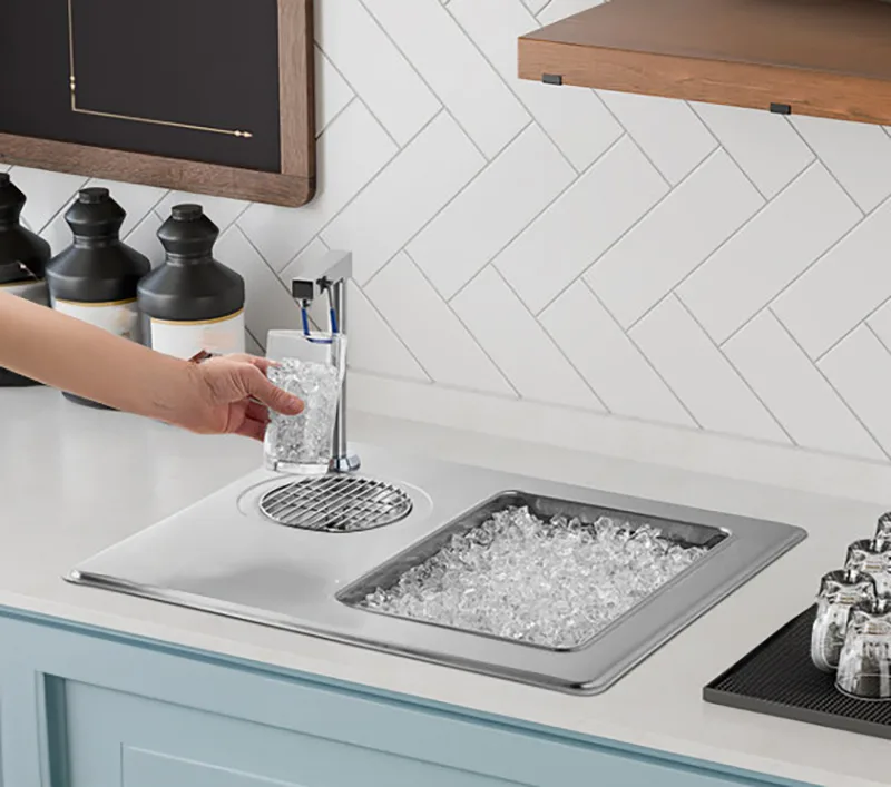 Delfield 204 Drop-in Water Station with Ice Bin, 45 lb Capacity, Glass Filler