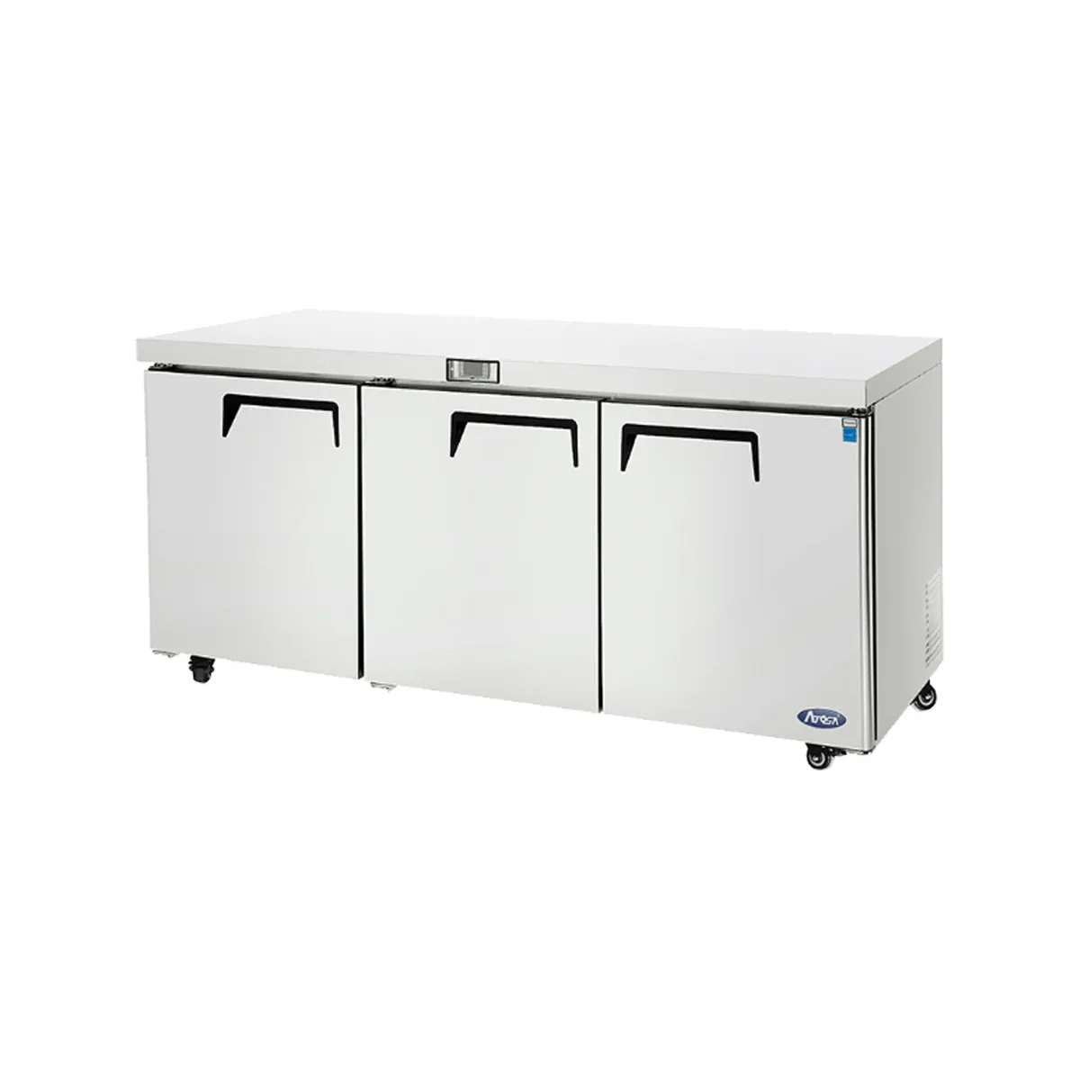 Atosa USA MGF8404GR 72" Three Section Undercounter Refrigerator w/ 3 Doors, 21 cu. ft.