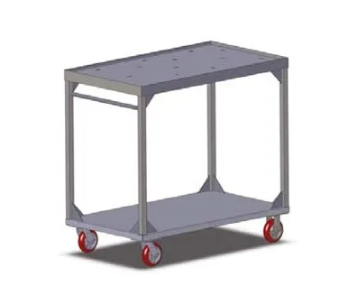 Carter-Hoffmann TT104 47" Stainless Steel Tray Two Shelf Stacking Cart