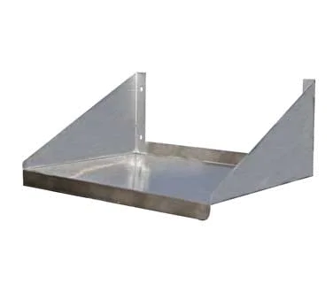 Serv-Ware SSMS2424-CWP 24"W x 24"D x 9-3/4"H Wall Mount Microwave Shelf, 18/304 Stainless Steel