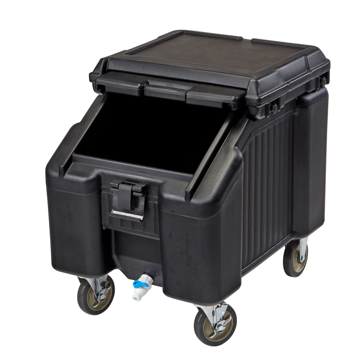 Cambro ICS100L110 Plastic Mobile Ice Bin / Ice Caddy, 100 lb, Black