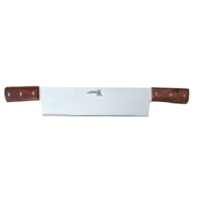 Omcan USA 11518 Cheese Knife – 14" Forged Stainless Steel Blade, Double Wood Handles, 14"-16" Length