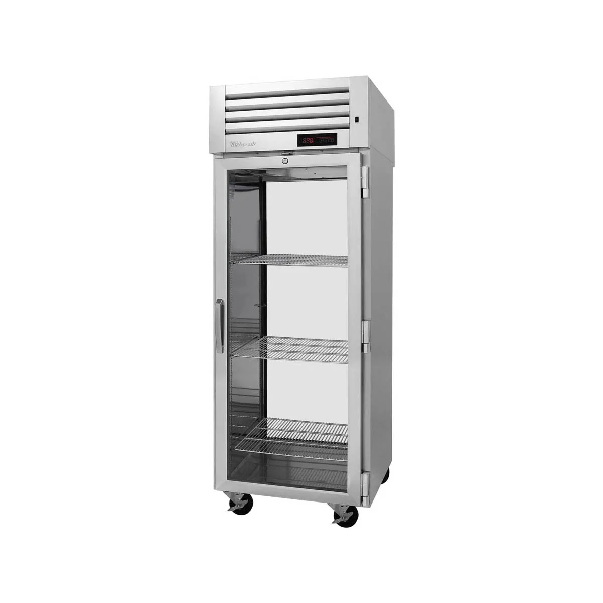 Turbo Air PRO-26H2-G-PT(-L) 1-Section 2-Door Glass Heated Holding Cabinet, 26.4 cu ft, 1550W, Stainless Steel