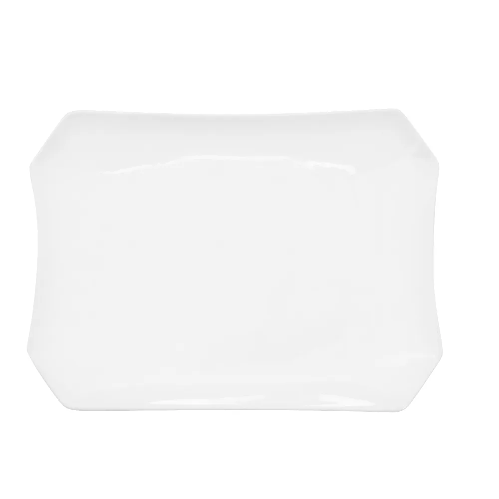 CAC China RCN-H33 Clinton Platter 6-3/4"L x 5-1/4"W x 1-1/8"H Porcelain Dishwasher Safe- 1 Dozen