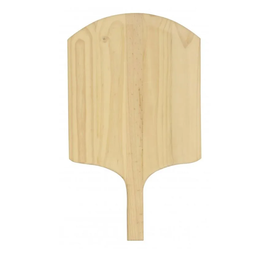Omcan USA 80603 Pizza Peel – Rectangular 14" x 16" Wood Blade, Tapered, 24" Length, Wooden Handle