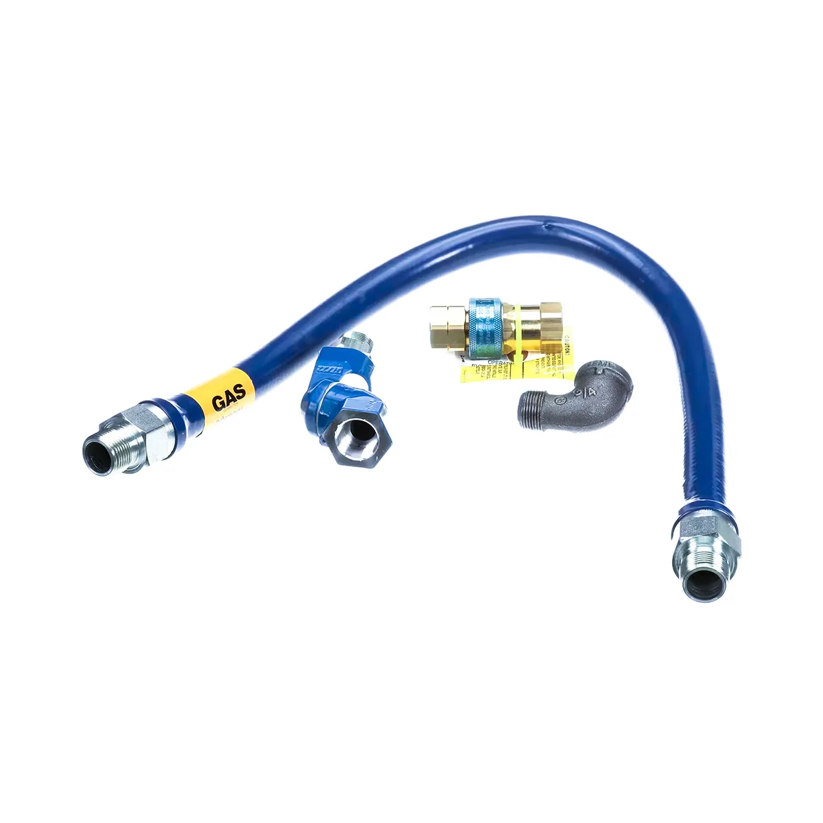 Dormont 1675BPQS36 SnapFast 36" Gas Connector Kit w/ Swivel MAX and Elbow, 3/4" Diameter