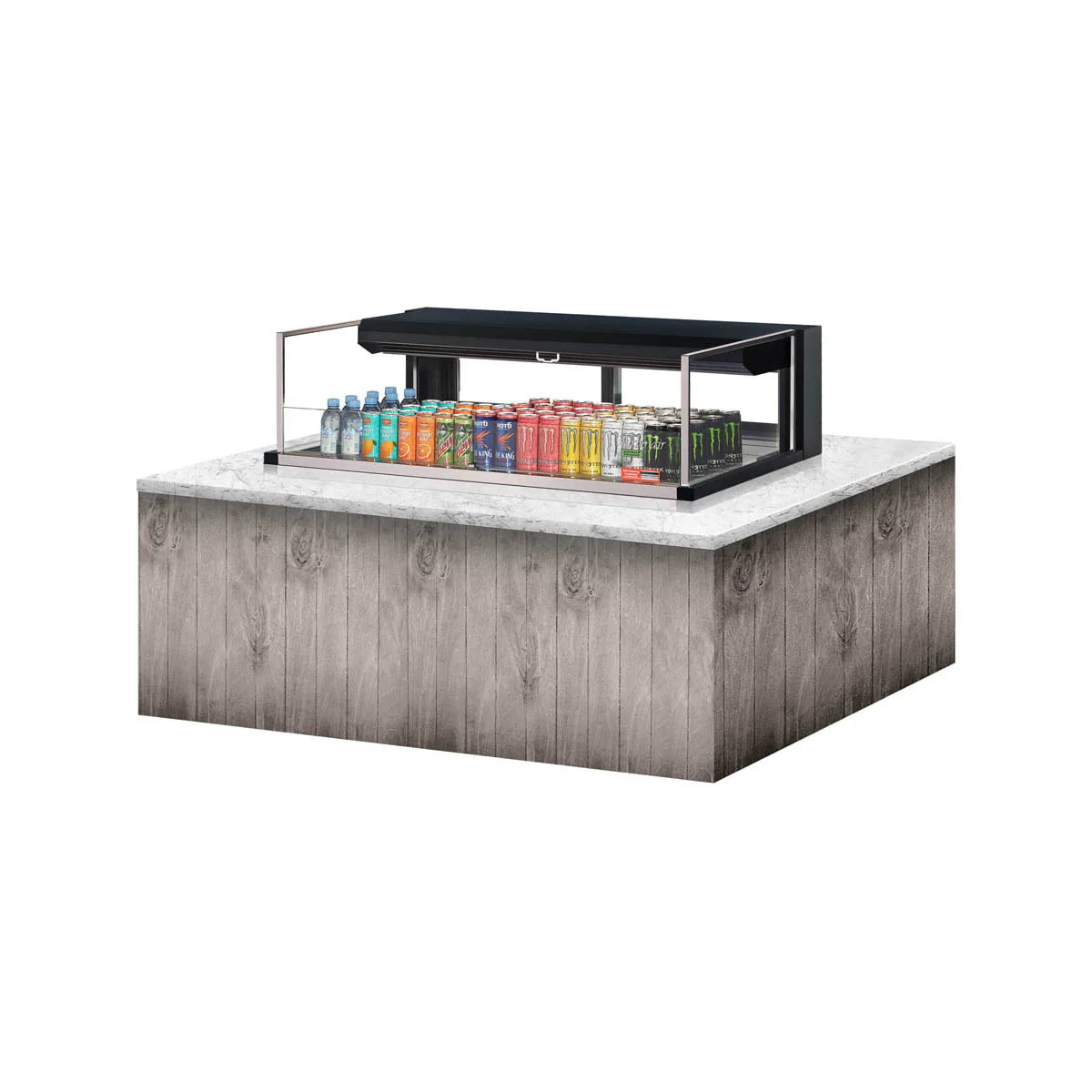 Turbo Air TOM-48L-UFD-W(B)-1SI-N 48" Drop In Open Refrigerated Deli Display Case
