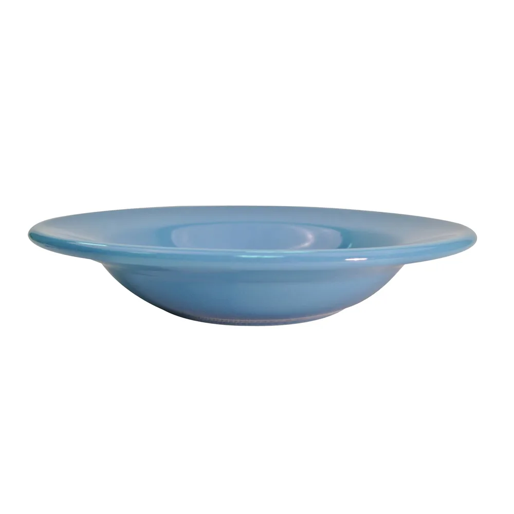 CAC China LV-120-LBU - Light Blue Stoneware Pasta Bowl, 26 oz, 12" Dia x 2" H, Safe - 1 Dozen