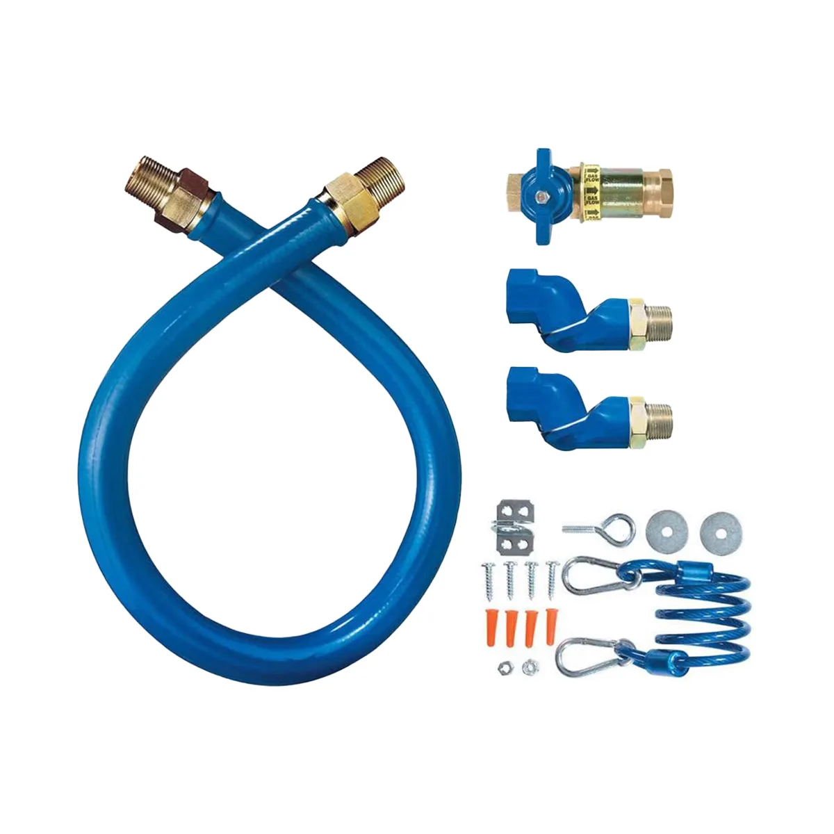Dormont 1650KITCF2S24 Deluxe Safety Quik 24" Gas Connector Kit, Two Swivels, Restraining Cable