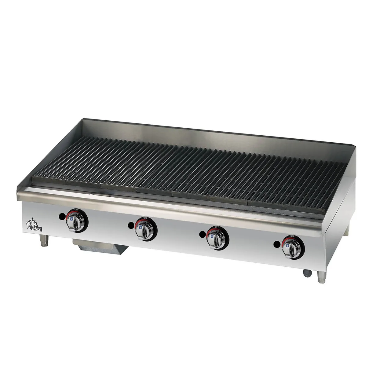 Star 6048CBF 48" Countertop Gas Lava Rock Charbroiler w/ (4) Burners, 160.000 BTU