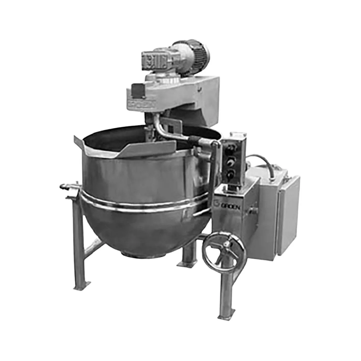 Groen DL-60, TA/3 60 Gallon Floor Tilting 2/3 Steam Jacketed Direct Steam Kettle Mixer