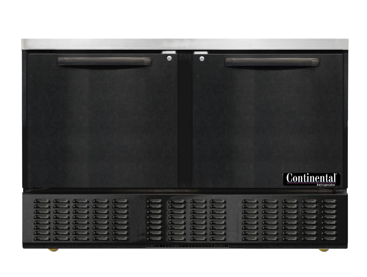 Continental Refrigerator UCF48SN-B 48" 2-Door Undercounter Freezer, Black, 8.6 cu. ft.
