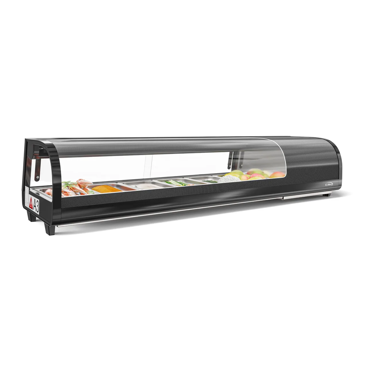 Koolmore KM-SR60-BK 60" Countertop Refrigerated Sushi Display Case, Black