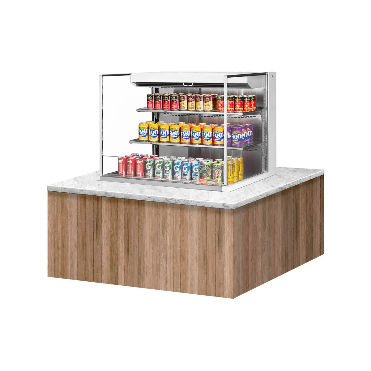 Turbo Air TOM-36L-UF-W(B)-3SI-N 36" Drop In Open Refrigerated Deli Display Case