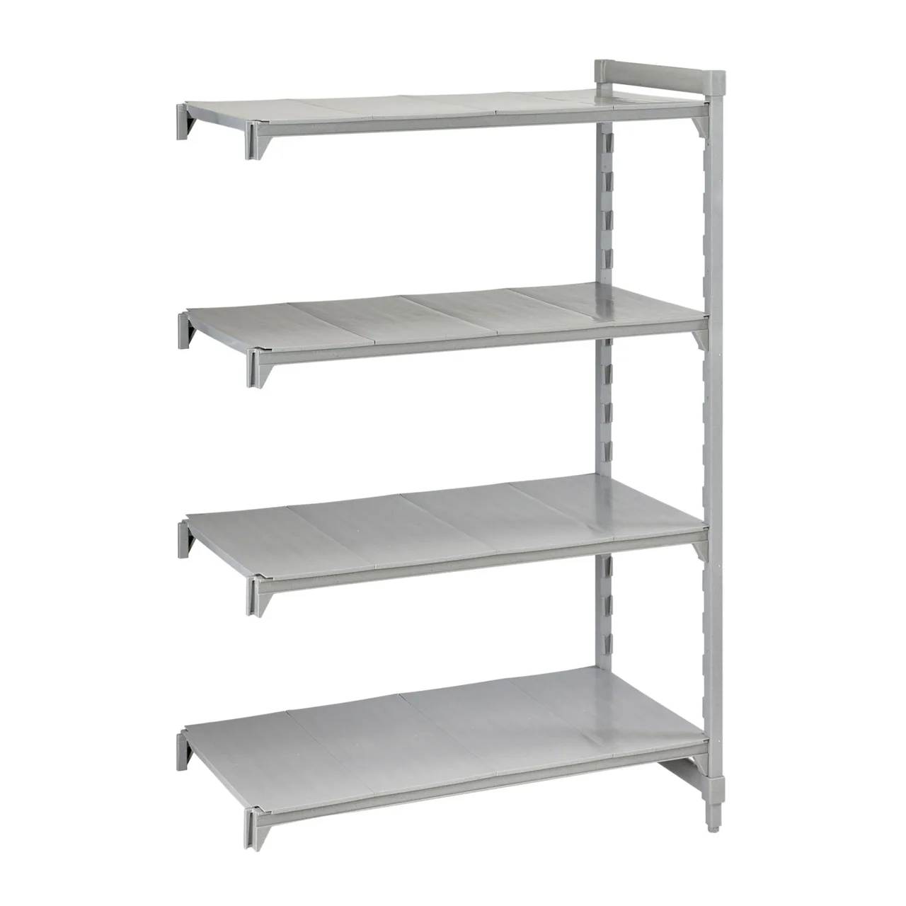 Cambro CPA243684S4PKG Camshelving® Premium 4-Shelf Solid Add On Shelving Unit - 24" x 36" x 84"