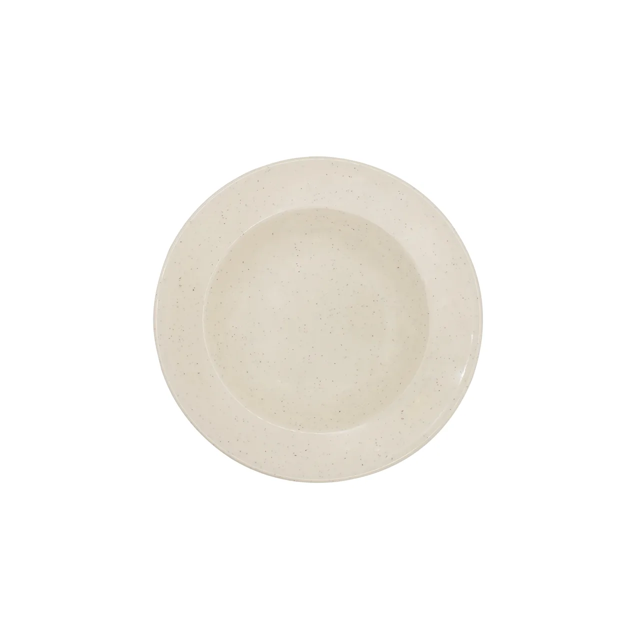 CAC China MLJSP-3 Jasper Rim Soup Plate, 10 oz 9"×9" Deep Round Melamine, Ivory - 1 Dozen