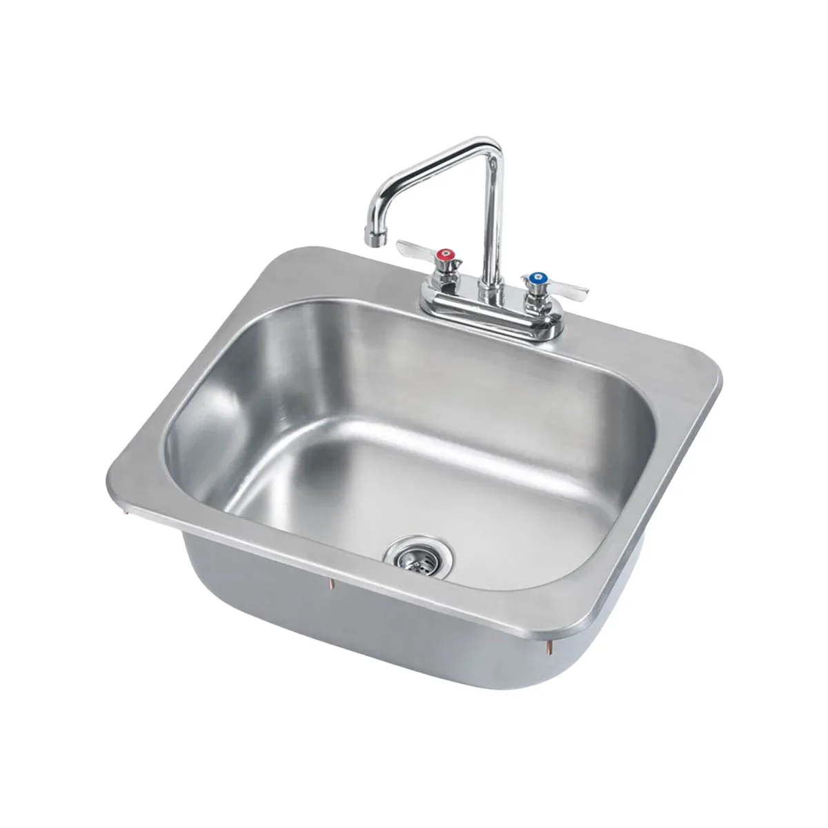 Krowne HS-2017 20" Drop In Hand Sink with Faucet - 20 gauge / no Backsplashes