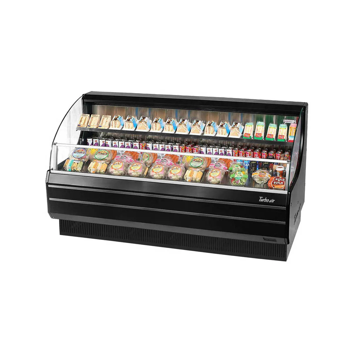 Turbo Air TOM-75LW-N 75" Horizontal Open Air Merchandiser in White, Shelf-Contained, 2 Shelves