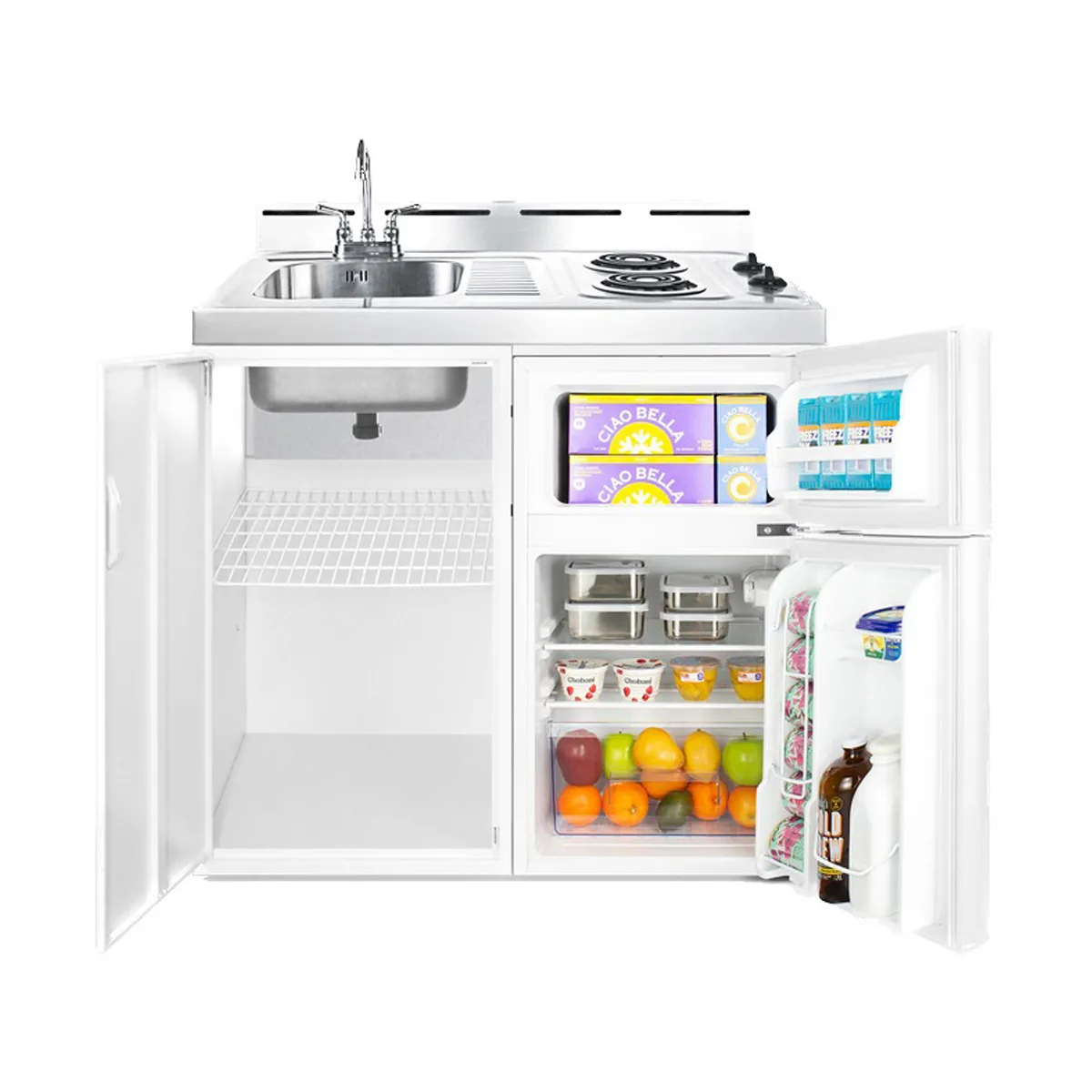 Summit C39EL All-in-One Combo Kitchen, 39"W x 24"D x 40"H, with sink & faucet