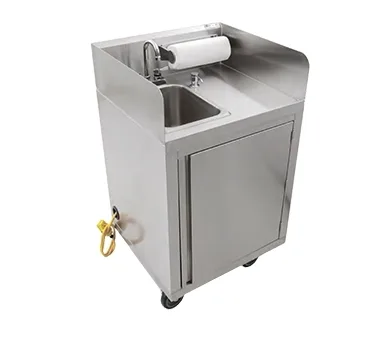 John Boos MHS-2624-X Mobile Hand Sink, Self Contained, 26""W X 24""D X 36""H